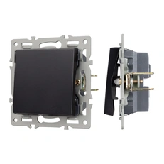 Изображение Механизм выключателя одноклавишный проходной SWT-MKP1-PL-BK (250V, 16A) (Arlight, -)