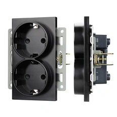 Изображение Механизм электрической розетки SCT-MEUD-PL-BK (250V, 16A) (Arlight, -)